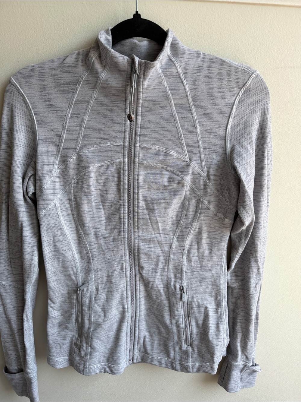 Light Gray Zip-Up Athletic Jacket